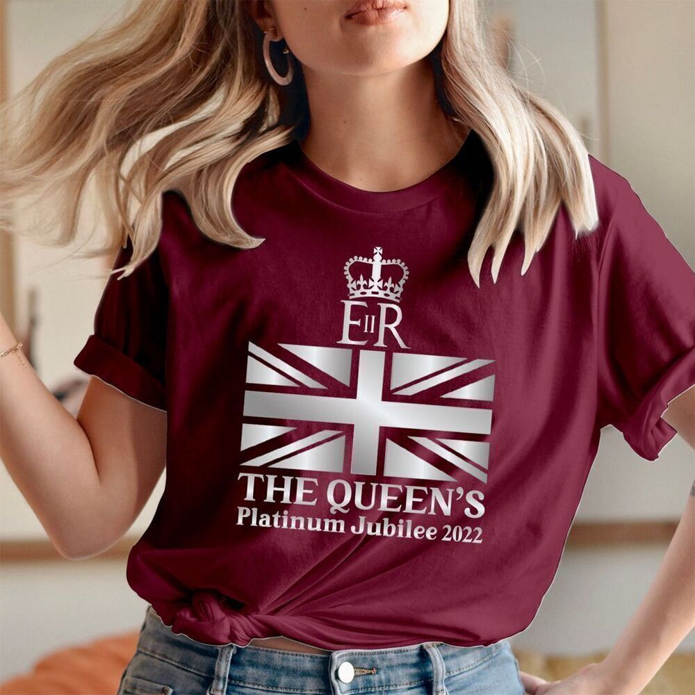 The Queens Platinum Jubilee 2022 Burgendy Women's Top